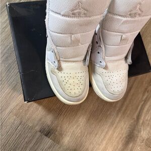 Jordan Mid SE Craft White and Brown Sneakers